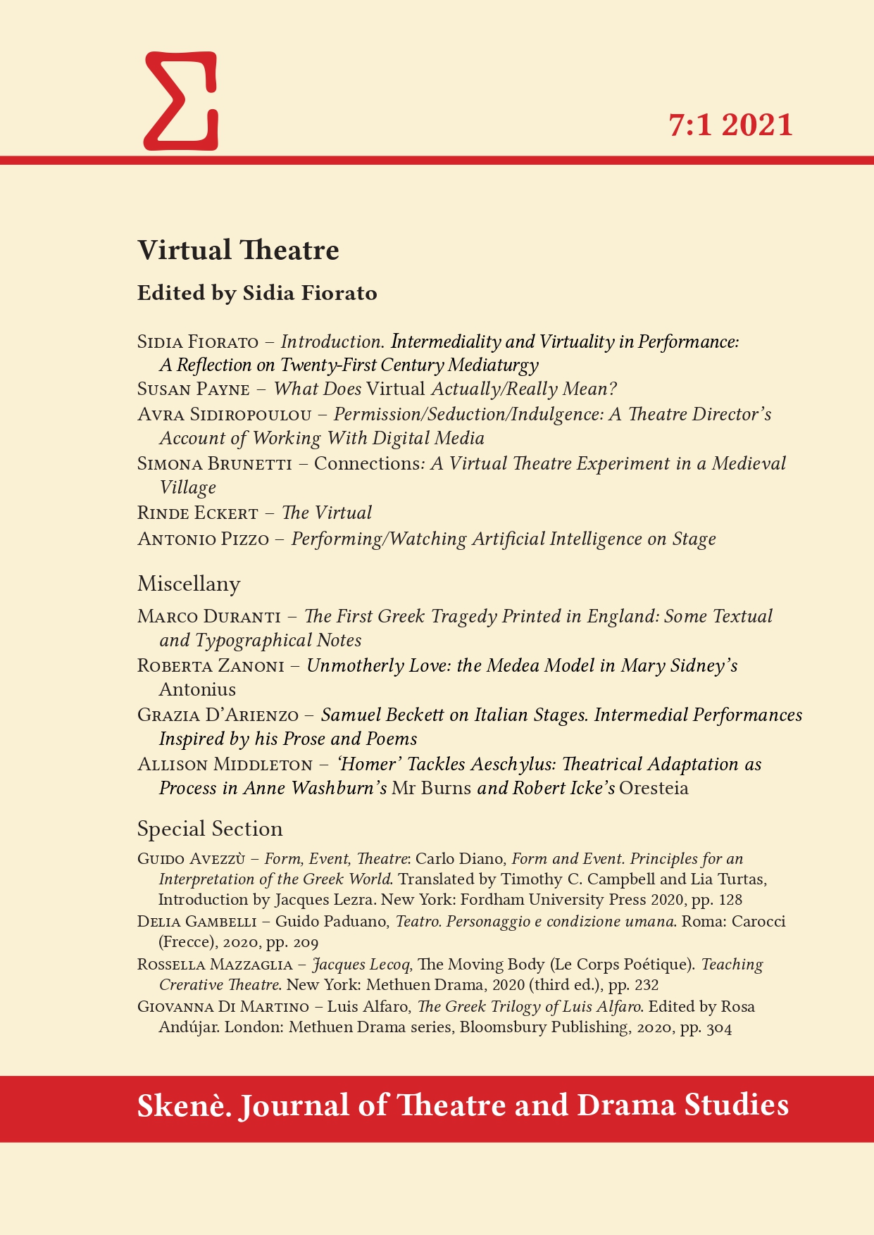 					View Vol. 7 No. 1 (2021): Virtual Theatre
				