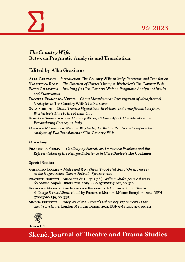 					View Vol. 9 No. 2 (2023): The Country Wife. Between Pragmatic Analysis and Translation
				