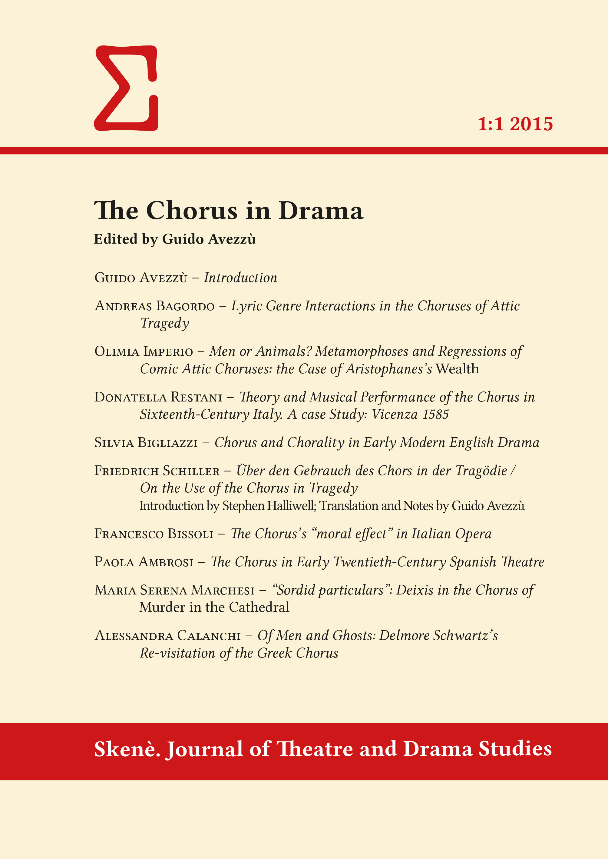 					View Vol. 1 No. 1 (2015): The Chorus in Drama
				